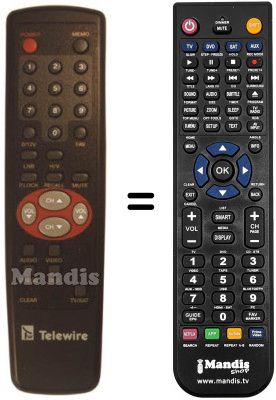 Gleichwertige Fernbedienung TELEWIRE TW1021