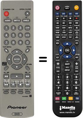 Gleichwertige Fernbedienung Pioneer DV380S