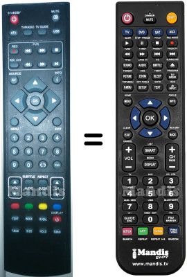 Gleichwertige Fernbedienung Blaupunkt HVS57578