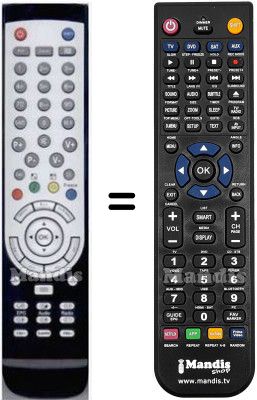 Gleichwertige Fernbedienung Telefunken HVS57658