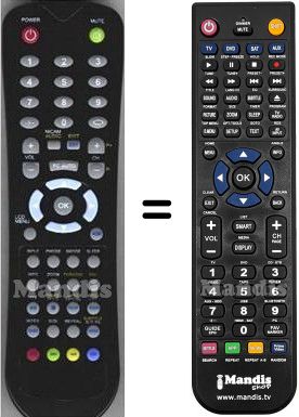 Replacement remote control HVS57628
