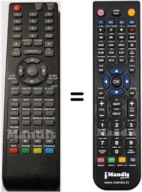 Replacement remote control HVS57696