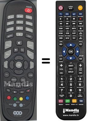 Gleichwertige Fernbedienung WHV14202W