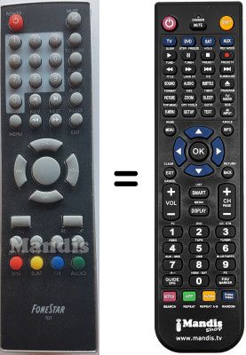 Gleichwertige Fernbedienung Fonestar WHV15708W