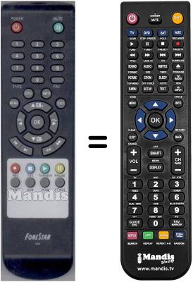 Gleichwertige Fernbedienung Fonestar WHV14815W