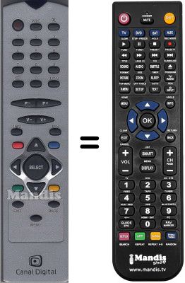 Replacement remote control WHV3334W