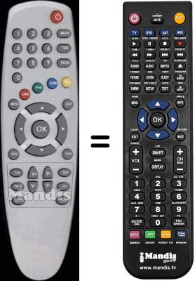 Gleichwertige Fernbedienung WHV3112W