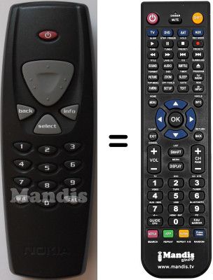 Replacement remote control WHV3596W