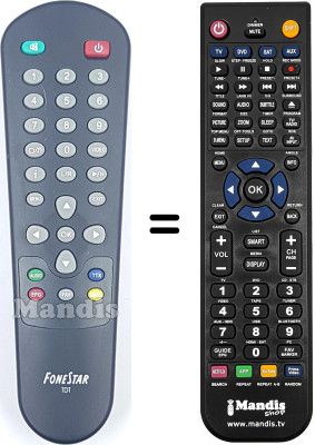 Gleichwertige Fernbedienung Fonestar WHV14856W