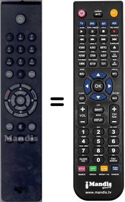 Gleichwertige Fernbedienung WHV14345W