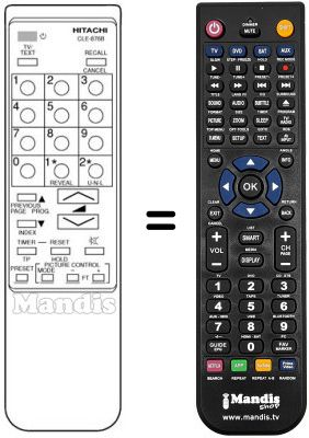 Replacement remote control HVS54633