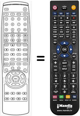 Replacement remote control HVS54083