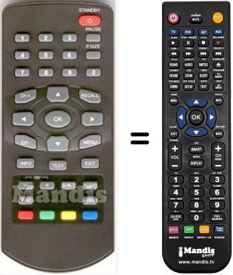 Replacement remote control HVS53325