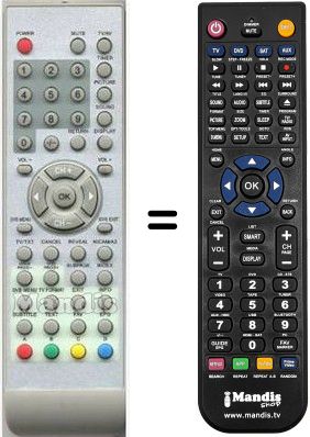 Replacement remote control Saivod HVS54877