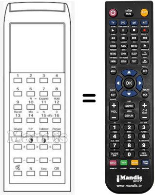 Replacement remote control HVS54319