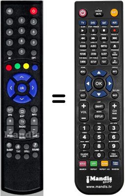 Replacement remote control HVS53541