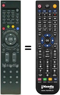 Gleichwertige Fernbedienung HVS54756