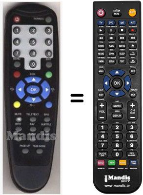 Gleichwertige Fernbedienung HVS53393