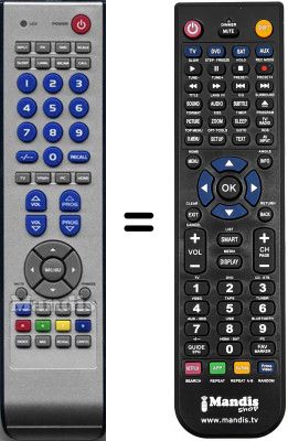 Replacement remote control NordMende HVS54928