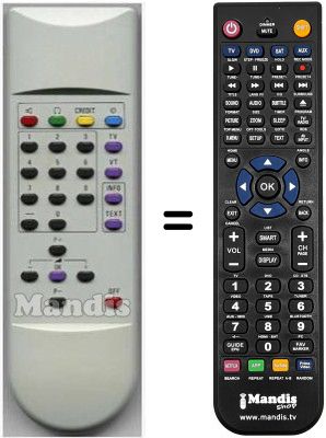Replacement remote control HVS54995