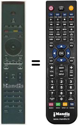 Gleichwertige Fernbedienung Philips HVS59560