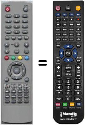 Replacement remote control HVS53251