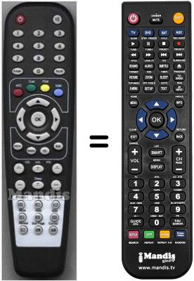 Gleichwertige Fernbedienung HVS54927