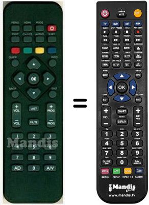 Replacement remote control HVS53464