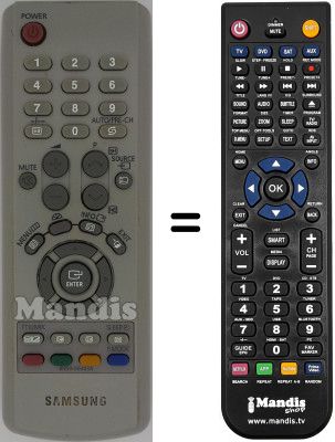 Replacement remote control Samsung WHV14487 Replacement remote control Samsung WHV14487