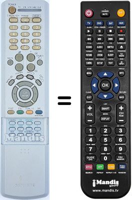 Replacement remote control Samsung SEC3309 Replacement remote control Samsung SEC3309