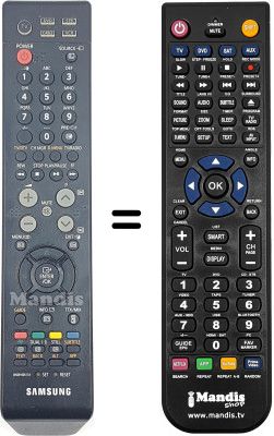 Replacement remote control Samsung WHV3985 Replacement remote control Samsung WHV3985