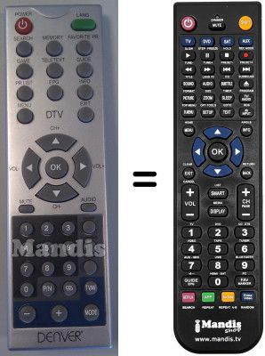 Replacement remote control Denver WHV126685