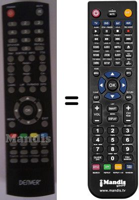 Replacement remote control Denver WHV12355