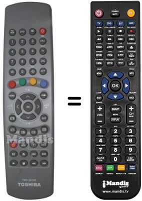 Replacement remote control Toshiba SEC0844