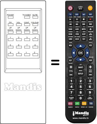 Replacement remote control WHV7037 Replacement remote control WHV7037
