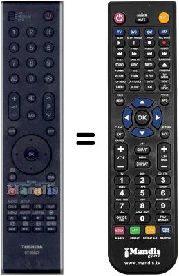 Gleichwertige Fernbedienung Toshiba WHV15780