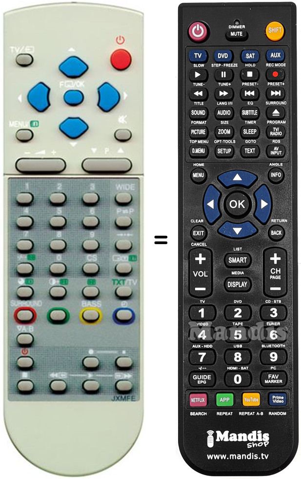 Replacement remote control Sanyo JXMFE